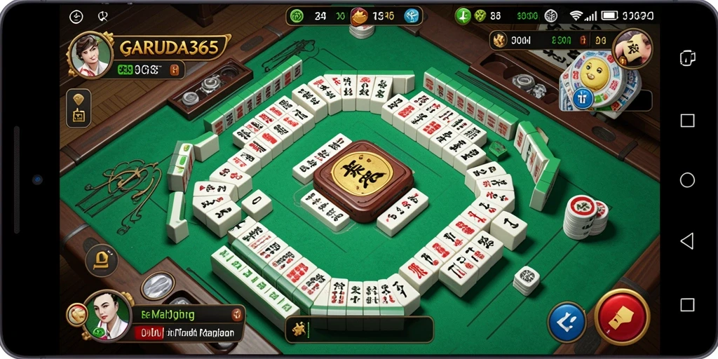 Tampilan menarik saat gameplay Mahjong di GARUDA365.