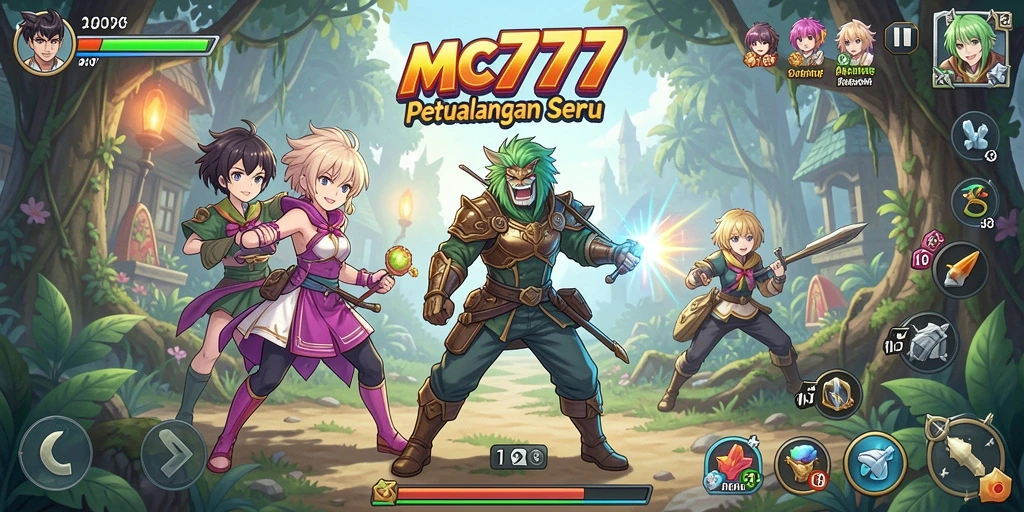 Tampilan pertarungan karakter Anime yang dinamis dan mengasyikkan.