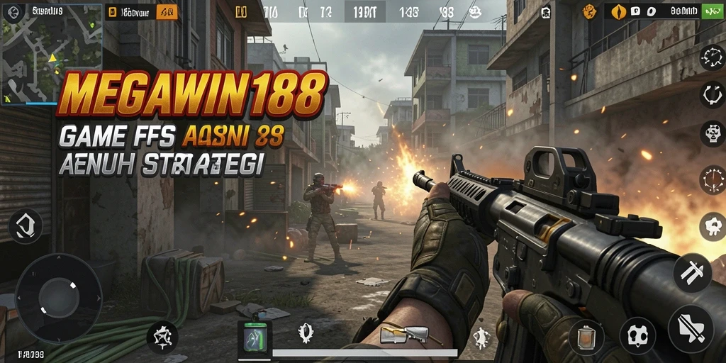 Tampilan gameplay seru dari MEGAWIN188 dalam pertempuran FPS.