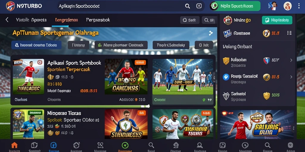 Tampilan gameplay N9TURBO yang menarik dan interaktif dalam dunia Sportsbook.